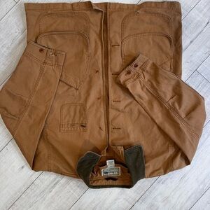 L.L. Bean Brown Military Field Jacket Sturdy Canvas